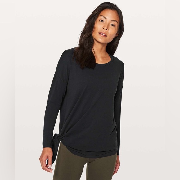 Lululemon To The Point Long Sleeve Black Size 4 - Picture 2 of 14